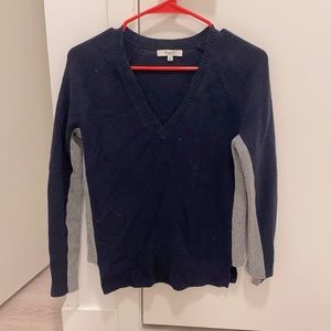 V neck madewell navy blue sweater